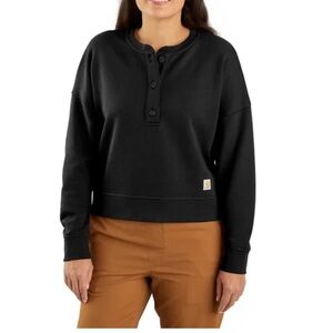Carhartt Women's Loose Fit Midweight French Terry Henley Sweatshirt